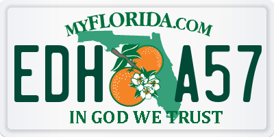 FL license plate EDHA57