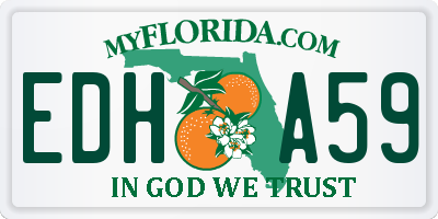 FL license plate EDHA59