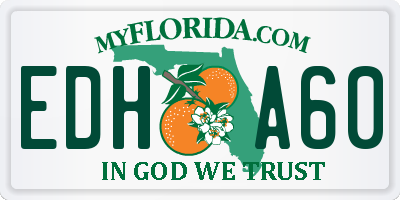 FL license plate EDHA60