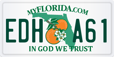FL license plate EDHA61