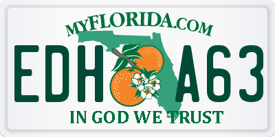 FL license plate EDHA63