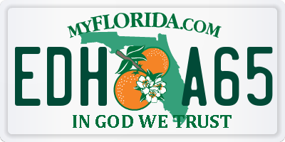 FL license plate EDHA65