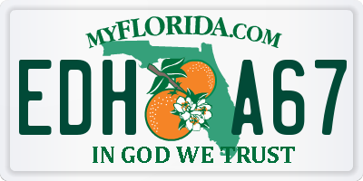 FL license plate EDHA67