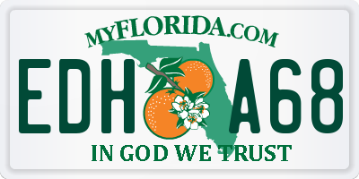 FL license plate EDHA68