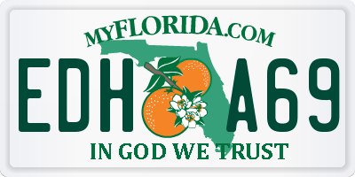 FL license plate EDHA69
