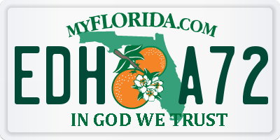 FL license plate EDHA72