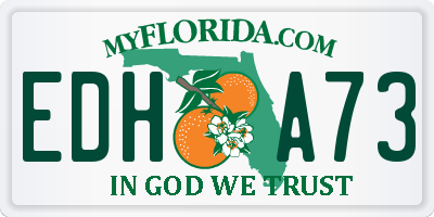 FL license plate EDHA73