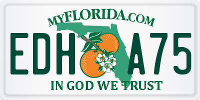 FL license plate EDHA75