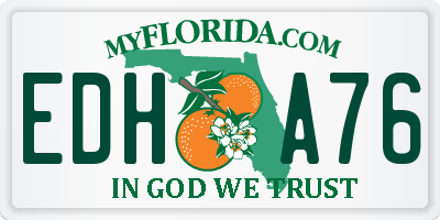 FL license plate EDHA76