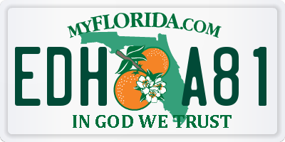 FL license plate EDHA81
