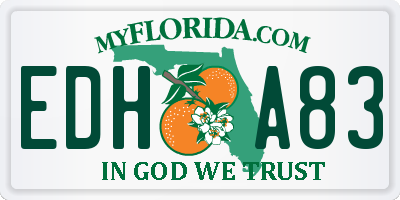 FL license plate EDHA83