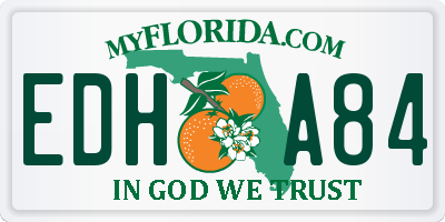 FL license plate EDHA84