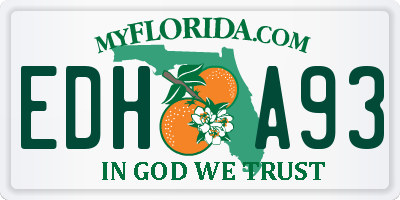 FL license plate EDHA93