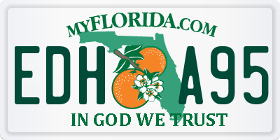 FL license plate EDHA95