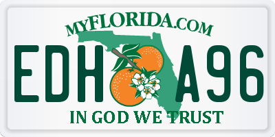 FL license plate EDHA96