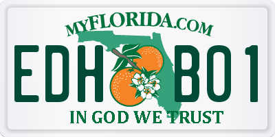 FL license plate EDHB01