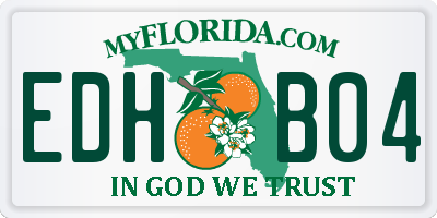 FL license plate EDHB04