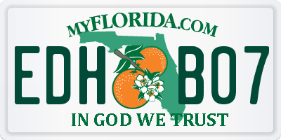 FL license plate EDHB07