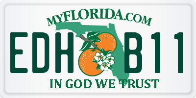 FL license plate EDHB11