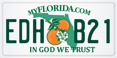 FL license plate EDHB21