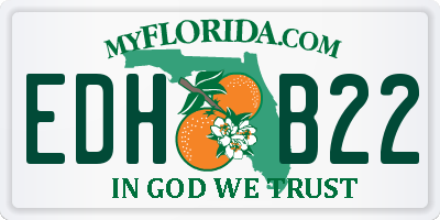 FL license plate EDHB22