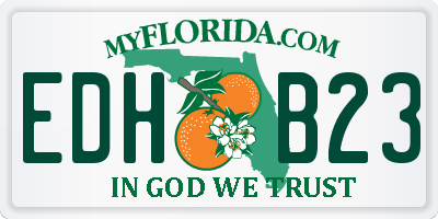 FL license plate EDHB23