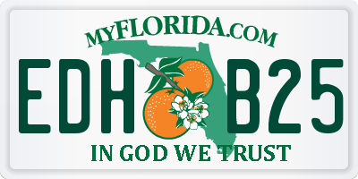 FL license plate EDHB25