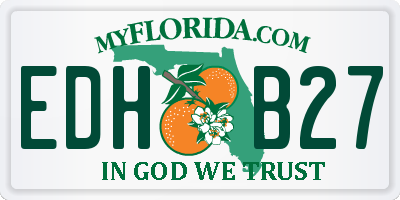FL license plate EDHB27