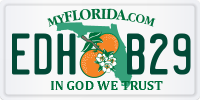 FL license plate EDHB29