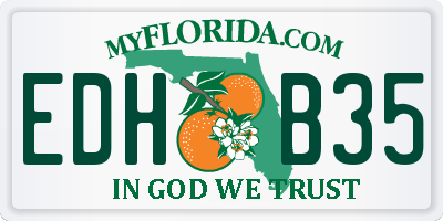 FL license plate EDHB35
