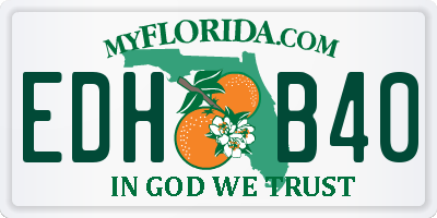FL license plate EDHB40