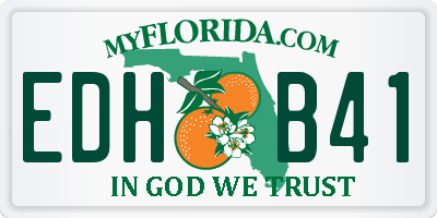 FL license plate EDHB41