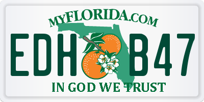 FL license plate EDHB47