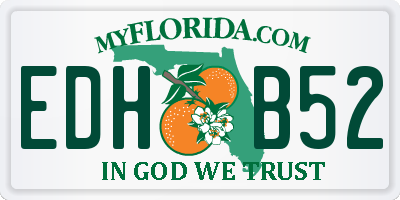 FL license plate EDHB52