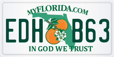 FL license plate EDHB63