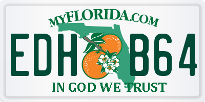 FL license plate EDHB64