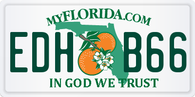 FL license plate EDHB66