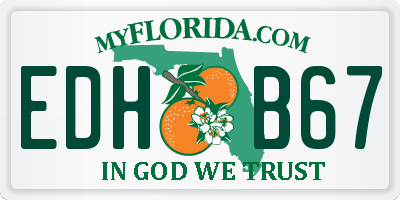 FL license plate EDHB67