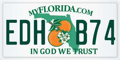 FL license plate EDHB74