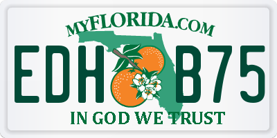 FL license plate EDHB75