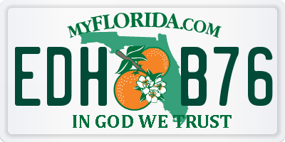 FL license plate EDHB76