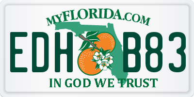 FL license plate EDHB83