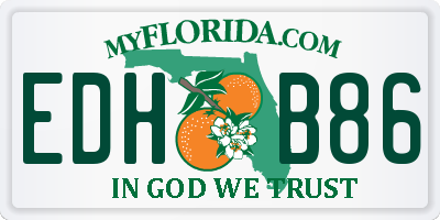 FL license plate EDHB86