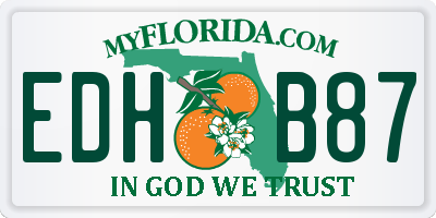 FL license plate EDHB87