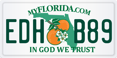 FL license plate EDHB89