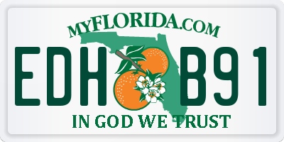 FL license plate EDHB91