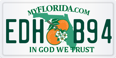 FL license plate EDHB94