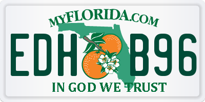 FL license plate EDHB96