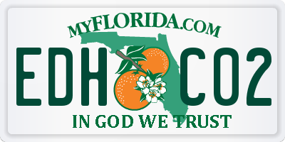 FL license plate EDHC02