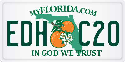 FL license plate EDHC20